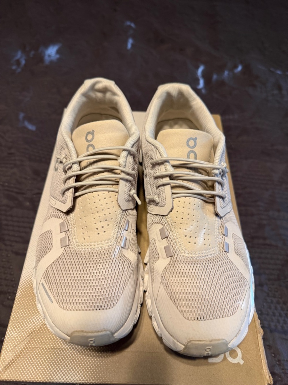 On Running Women’s Cloud 5 Sneakers in Light Beige/Cream - Picture 3 of 9
